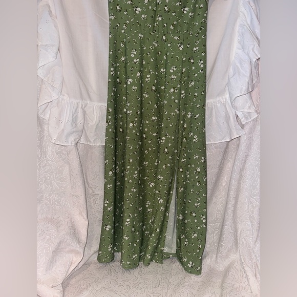 Floral Green Long Dress w/ Side Slit from Ardenes - Picture 6 of 7